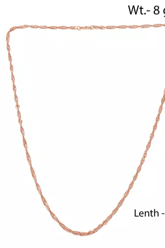 Pure copper thin light weight chain necklace for men women