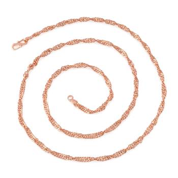 Pure copper thin light weight chain necklace for men women 4