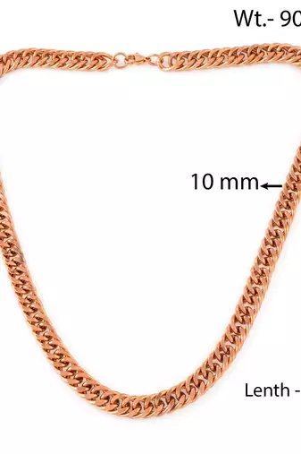 Pure copper alloy thick heavy necklace chain for men