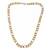 Brass dual tone gold and silver plated thick and heavy sachin chain necklace