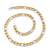 Brass dual tone gold and silver plated thick and heavy sachin chain necklace