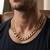 Brass dual tone gold and silver plated thick and heavy sachin chain necklace