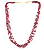 6 strand natural facetted ruby necklace for women