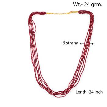 6 strand natural facetted ruby necklace for women 3