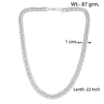 Brass fade resistant micron silver plated thick heavy chain necklace for men 3
