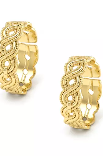 Brass micron gold plated adjutable toe ring for women