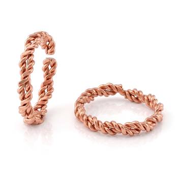 Pure copper adjutable toe ring for women 2