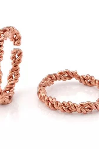 Pure copper adjutable toe ring for women