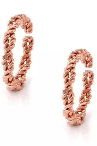 Pure copper adjutable toe ring for women