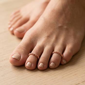 Pure copper adjutable toe ring for women 4