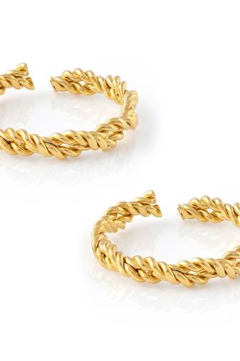 Brass micron gold plated adjutable toe ring for women