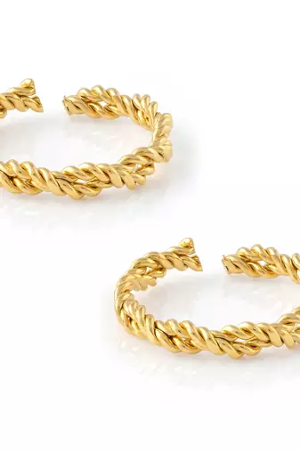 Brass micron gold plated adjutable toe ring for women