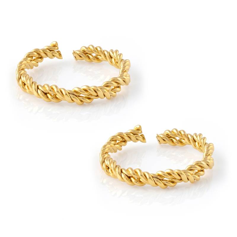 Brass micron gold plated adjutable toe ring for women
