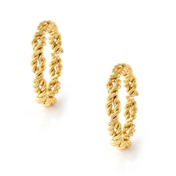 Brass micron gold plated adjutable toe ring for women 2