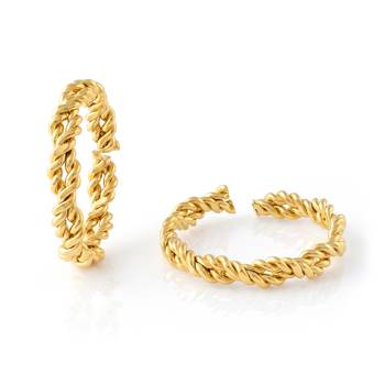 Brass micron gold plated adjutable toe ring for women 3