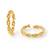 Brass micron gold plated adjutable toe ring for women