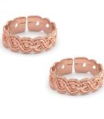 Pure copper adjutable toe ring for women