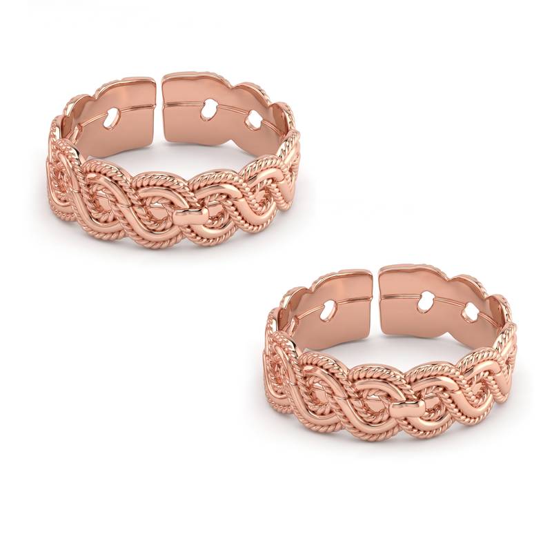 Pure copper adjutable toe ring for women