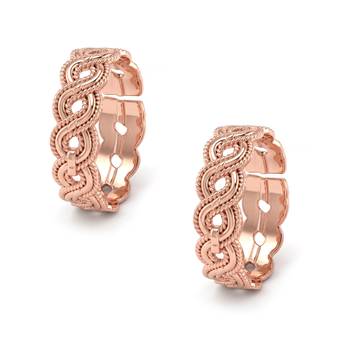 Pure copper adjutable toe ring for women 2