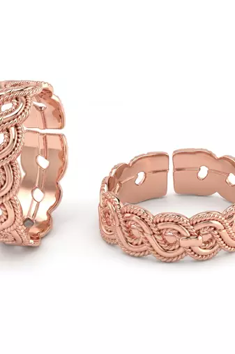 Pure copper adjutable toe ring for women