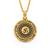 Brass antique gold plated om pendant hindu spiritual