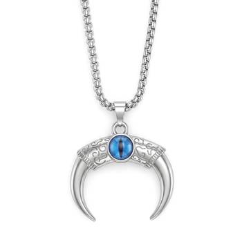 Brass evileye horn shape pendant for men women 1