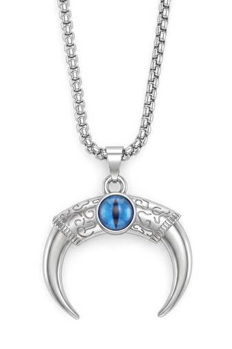 Brass evileye horn shape pendant for men women