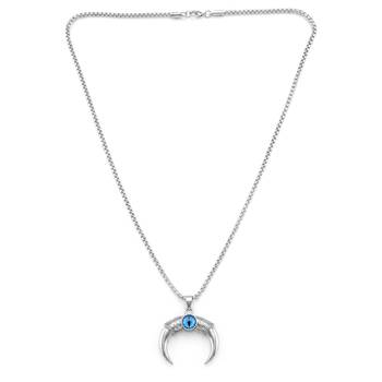 Brass evileye horn shape pendant for men women 2