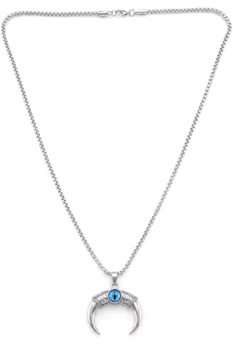 Brass evileye horn shape pendant for men women