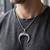 Brass evileye horn shape pendant for men women