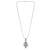Brass antique silver krishna vasudev mantra shankh shaped pendant hindu spiritual