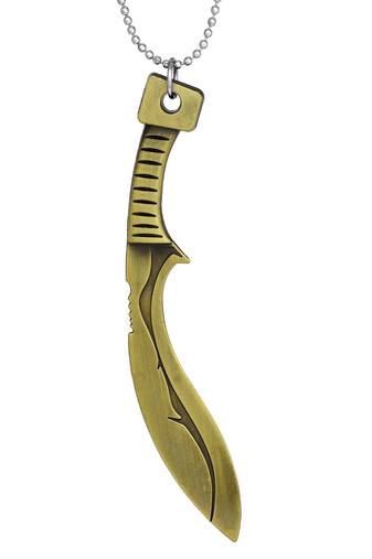 Brass lord of rings gurkha khukri design pendant for men women (3 color options)