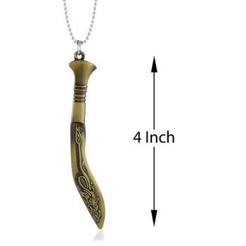 Brass lord of rings gurkha khukri design pendant for men women (3 color options) 3