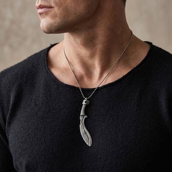 Brass lord of rings gurkha khukri design pendant for men women (3 color options) 4