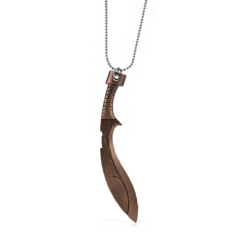 Brass lord of rings gurkha khukri design pendant for men women (3 color options)