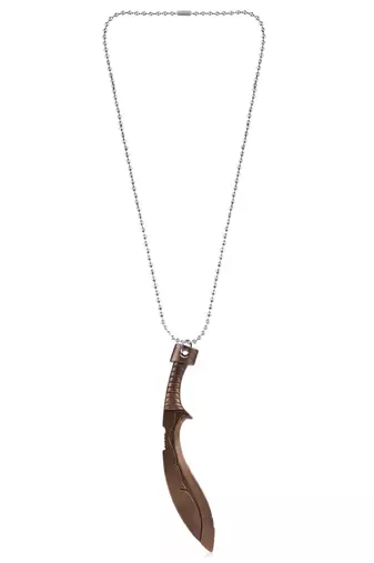Brass lord of rings gurkha khukri design pendant for men women (3 color options)
