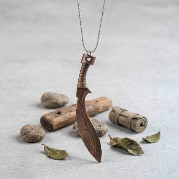 Brass lord of rings gurkha khukri design pendant for men women (3 color options) 3