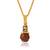 Brass gold plated shiv and original panchmukhi rudraksh pendant hindu spiritual