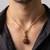 Brass gold plated shiv and original panchmukhi rudraksh pendant hindu spiritual