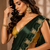 Gorgeous Chinon Saree With Amazing Zari Embroidery Border With And Contrast Blouse Piece