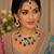 Multy color necklace set with earrings & maang tikka | kundan & agate stone | lekar gold plating