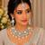 White color necklace set with earrings & maang tikka | kundan & agate stone | lekar gold plating