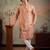 Mens multi viscose rayon embroidered calf length straight regular kurta with trouser