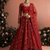 Red Indian Wedding Bridal Wear Premium Butterfly Net Lehenga Choli Set With Banglori Silk Inner For Women's