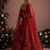 Red Indian Wedding Bridal Wear Premium Butterfly Net Lehenga Choli Set With Banglori Silk Inner For Women's