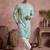 Mens teal viscose rayon embroidered calf length straight regular kurta