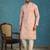 Mens multi viscose rayon embroidered calf length straight regular kurta