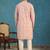 Mens multi viscose rayon embroidered calf length straight regular kurta