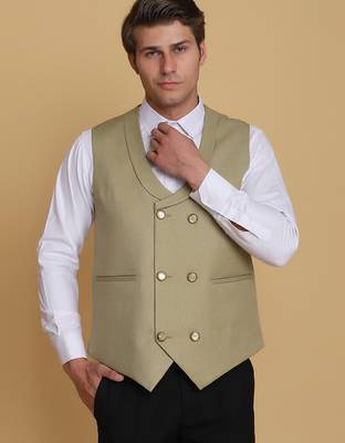 Green waistcoat for men 1