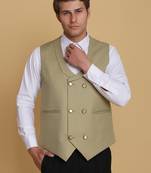 Green waistcoat for men